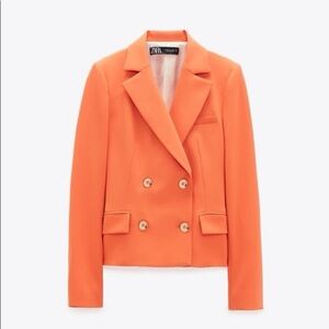 Zara Women's Bright Orange Blazer